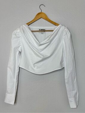 KBB by KAHLANA Women's "The Balloon Cropped Top" XS Long Sleeve